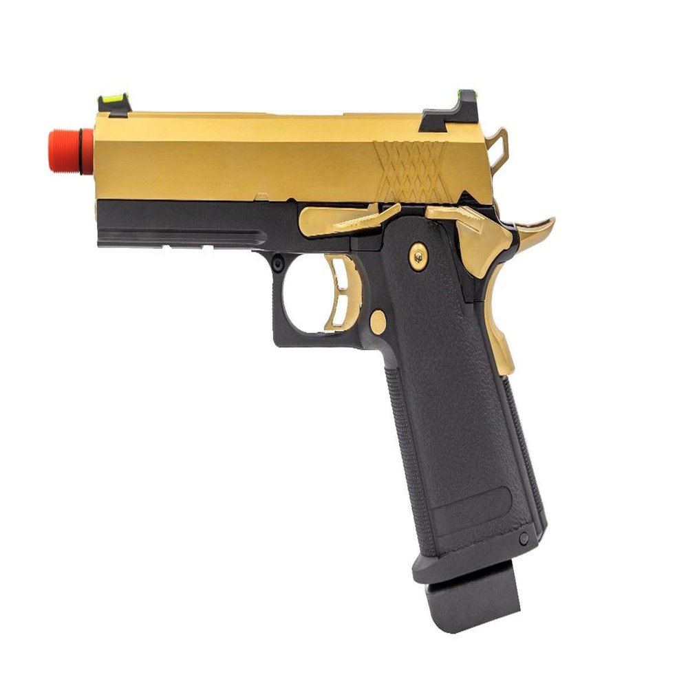 Goldenball Raven 295 FPS Airsoft 4.3 Hi Capa w/Beaver Tail - Black & Gold