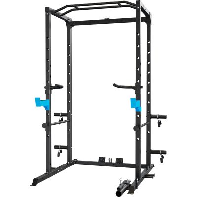 ULTRA FUEGO Power Cage, Multi-Functional Power Rack with J-Hooks, Dip Handles, Landmine Attachment and Optional Cable Pulley System for Home Gym (Power Cage Only)