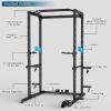 ULTRA FUEGO Power Cage, Multi-Functional Power Rack with J-Hooks, Dip Handles, Landmine Attachment and Optional Cable Pulley System for Home Gym (Power Cage Only) view 2
