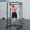 ULTRA FUEGO Power Cage, Multi-Functional Power Rack with J-Hooks, Dip Handles, Landmine Attachment and Optional Cable Pulley System for Home Gym (Power Cage Only) view 4
