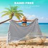 Giant Huge Thin Boho Throw Blanket Turkish Beach Blanket Towel Jumbo Extra Large XL XXL Big Oversized Outdoor Picnic Accessories Airplane Travel Essentials Camping Gears Must Haves Yard Yoga Mat Grey view 3