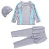 Girls Swimwear Conservative Swimwear Kids Muslim Full Cover Girls Moderate Summer 4 Year Old Girl (Grey, 2-3Years) view 1