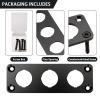 SDAQGE Switch Panel, Round 12 Volt Marine Switch Panel Aluminum Waterproof Rocker Switch Panel for Car Truck Marine Boat Rv Vehicle (3 Way) view 3