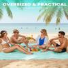 Antfuny Turkish Beach Towel Jumbo Extra Large XL XXL Big Oversized Giant Huge Thin Outdoor Picnic Accessories Airplane Travel Essentials Camping Gears Must Haves Yard Yoga Mat Aqua view 2