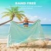Antfuny Turkish Beach Towel Jumbo Extra Large XL XXL Big Oversized Giant Huge Thin Outdoor Picnic Accessories Airplane Travel Essentials Camping Gears Must Haves Yard Yoga Mat Aqua view 3