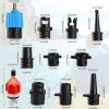 Inflatable SUP Pump Adaptor, Paddle Board SUP Valve Adapter with 9 Standard Conventional Air Pump Adapter for Inflatables, Paddle Board Pump Attachment Inflatable Boat Air Valve Adapter(Blue, Red) view 2