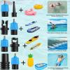 Inflatable SUP Pump Adaptor, Paddle Board SUP Valve Adapter with 9 Standard Conventional Air Pump Adapter for Inflatables, Paddle Board Pump Attachment Inflatable Boat Air Valve Adapter(Blue, Red) view 4