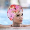 Toddmomy Women Printed Swim Cap for Hair Comfortable Elastic Swimming Hat Chinlon Material Fashionable Design for Adults for Swimming and Bathing view 2