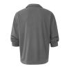 RTRDE Polo Shirts for Men, Mens Shirts Long Sleeve Golf Shirt Big and Tall Shirts Men's Autumn Solid Color V-Neck Button Casual Top Shirt Men Shirts (L, Gray) view 3