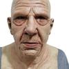 Kapihi Halloween Mask Realistic Old Man Mask Creepy Human Latex Mask,Scary Wrinkle Halloween Cosplay Costume Mask Party Props (J) view 1