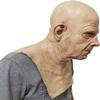 Kapihi Halloween Mask Realistic Old Man Mask Creepy Human Latex Mask,Scary Wrinkle Halloween Cosplay Costume Mask Party Props (J) view 4