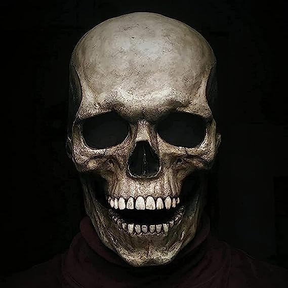 Kapihi Halloween Mask Realistic Old Man Mask Creepy Human Latex Mask,Scary Wrinkle Halloween Cosplay Costume Mask Party Props (M)