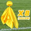 Ahuimeius 8 Pcs Yellow Penalty Flag Football Flags, Referee Flag, Lacrosse,Sports Fan for Football Games Party Accessory Referee Game, Superbowl Party Decorations view 3