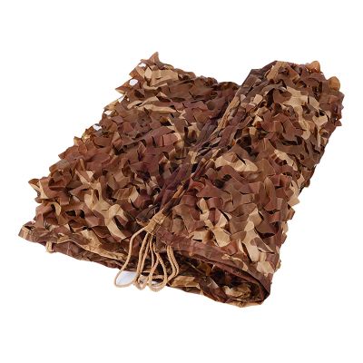 WOLWES Camouflage Netting Camo Netting Roll Shade Netting Camouflage Tarpaulin for Garden, Kids Den, Decoration, Photography, Hunting, Privacy, Fence (Color : Brown, Size : 2x2m(6.5x6.5ft))