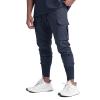 GINTPK Men Cargo High Rib Jogger,Gym Workout Pants,Sport Running Tapered Sweatpants,Summer Quick-Dry for Training Navy M view 1