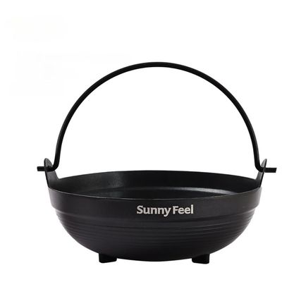Camping Cookware Pot, Non-Stick Lightweight Pot Aluminum Alloy Outdoor Cooking Pot Hanging Pot Heating Evenly Hot Pot for Camping, Backpacking,Outdoor Cooking and Picnic (Hanging pot)
