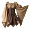Halloween Witch Dress Gothic Pirate Costume Vintage Halloween Dresses Medieval Renaissance Dress Costume Ren Faire Fairy Dress Cosplay Victorian Vintage Retro Gown Regency Dresses 1900S view 1