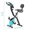 Folding Exercise Bike, 3 in 1 Upright Recumbent Workout X-Bike with 10-Level Adjustable Resistance, Stationary Bikes for Home with Arm Bands and Backrest, 350LBS Weight Capacity (Green) view 2