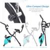 Folding Exercise Bike, 3 in 1 Upright Recumbent Workout X-Bike with 10-Level Adjustable Resistance, Stationary Bikes for Home with Arm Bands and Backrest, 350LBS Weight Capacity (Green) view 3