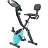Folding Exercise Bike, 3 in 1 Upright Recumbent Workout X-Bike with 10-Level Adjustable Resistance, Stationary Bikes for Home with Arm Bands and Backrest, 350LBS Weight Capacity (Green) view 4