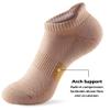 Gonii Ankle Socks Womens Running Athletic No Show Socks Cushioned 5-Pairs Nude view 2
