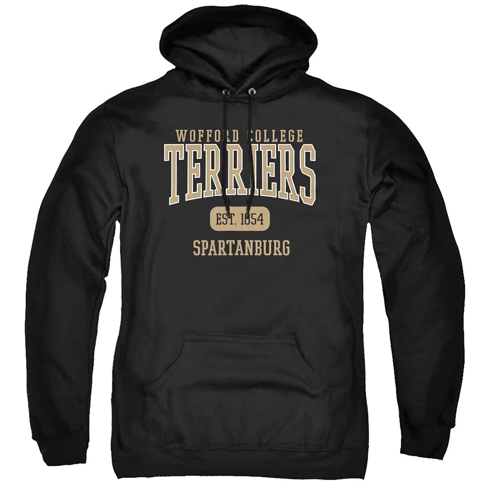 Wofford College Official Est. Date Unisex Adult Pull-Over Hoodie, Black, 2X-Large