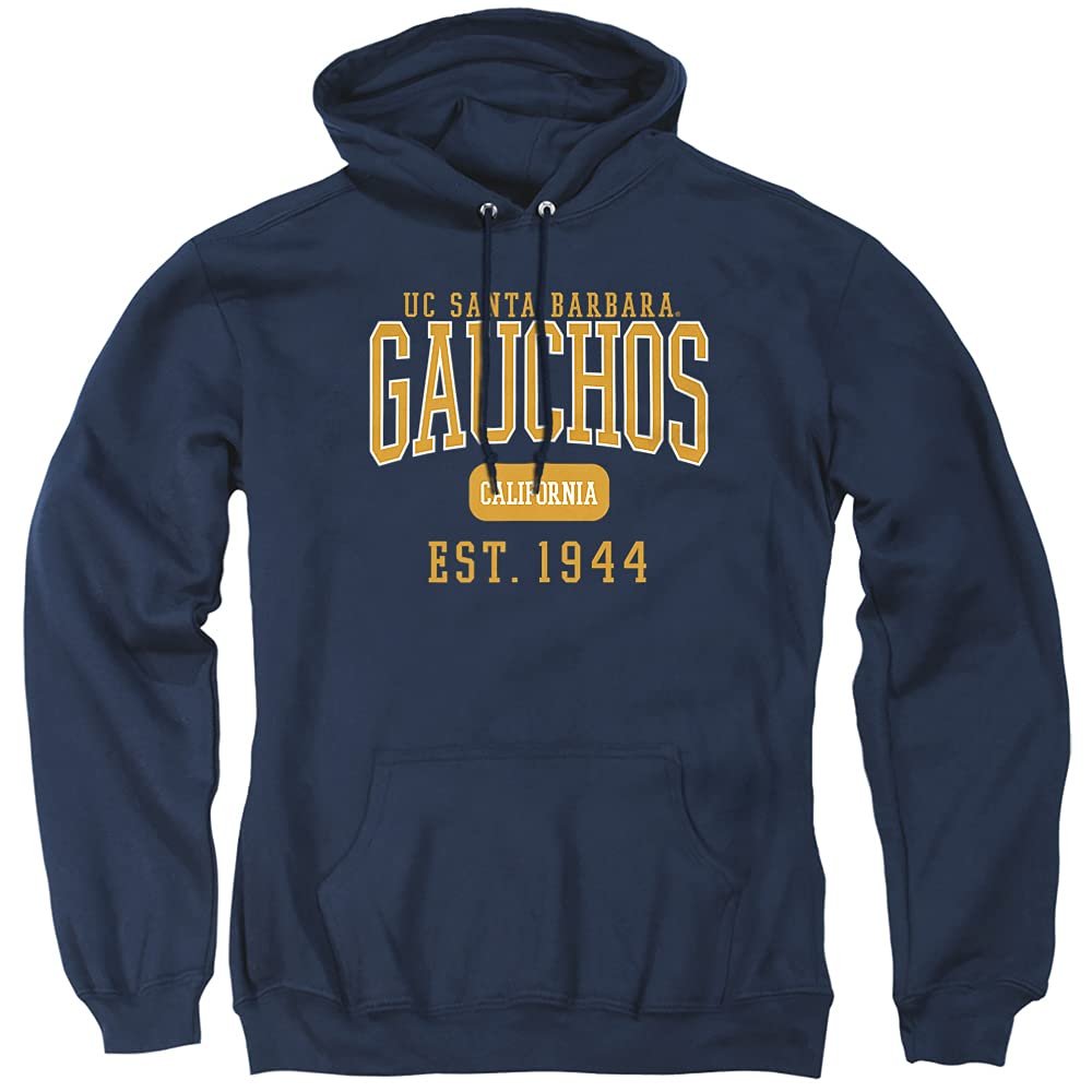 University of California, Santa Barbara Official Est. Date Unisex Adult Pull-Over Hoodie, Navy, 2X-Large