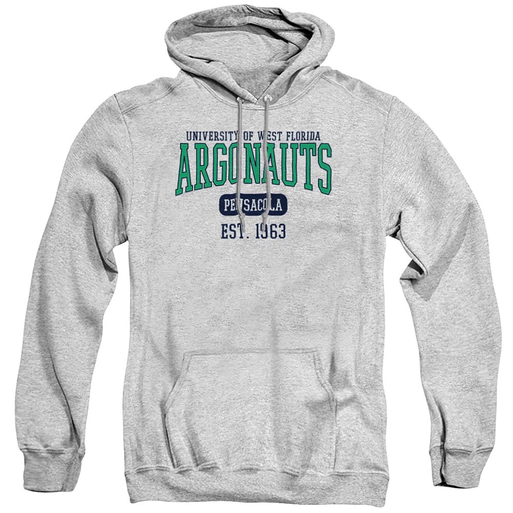 University of West Florida Official Est. Date Unisex Adult Pull-Over Hoodie, Athletic Heather, Small