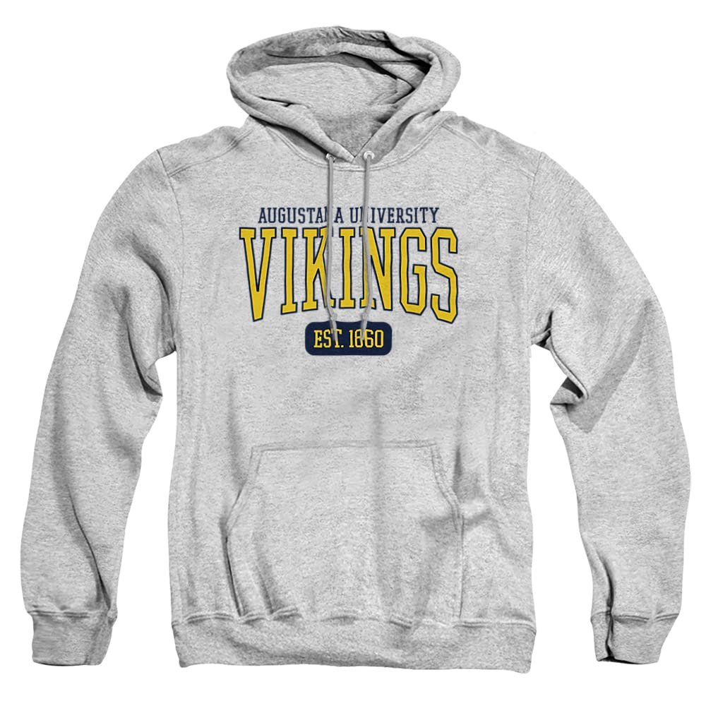 Augustana University Official Est. Date Unisex Adult Pull-Over Hoodie, Athletic Heather, Large
