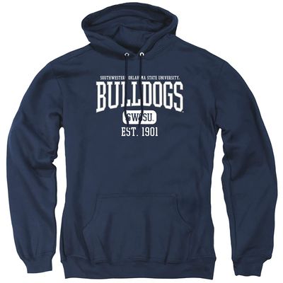 Southwestern Oklahoma State University Official Est. Date Unisex Adult Pull-Over Hoodie, Navy, Small