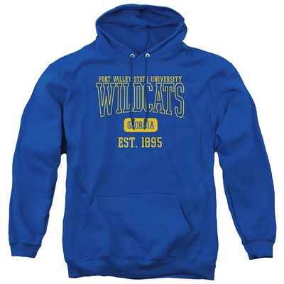 Fort Valley State University Official Est. Date Unisex Adult Pull-Over Hoodie, Royal Blue, X-Large