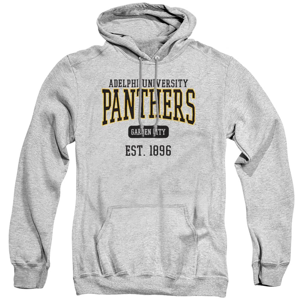 Adelphi University Official Est. Date Unisex Adult Pull-Over Hoodie, Athletic Heather, 3X-Large