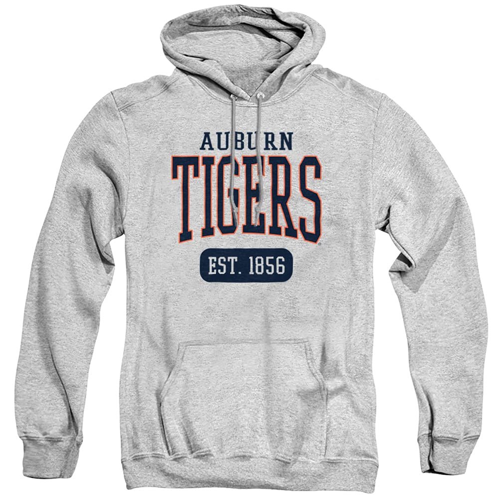 Auburn University Official Est. Date Unisex Adult Pull-Over Hoodie, Athletic Heather, Small