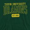 Tiffin University Official Est. Date Unisex Adult Pull-Over Hoodie, Hunter Green, Medium view 2