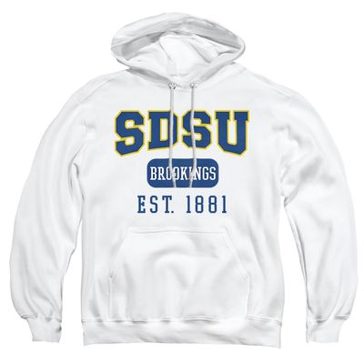 South Dakota State University Official Founded Date Unisex Adult Pull-Over Hoodie, White, Medium