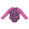 YOOJIA Kids Girls One-Piece Swimwear Tropical Style Rash Guard Long Sleeves Swimsuit Palm Zippered Bathing Suit Rose Red 6 view 4