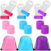 Jenaai 9 Pcs Gymnastics Hand Grips Gloves Wristbands with Drawstring Backpack for Girls Youth Kids Gymnastics Bar Palm Protection Bar Grips Sports Wrist Support Cinch Bags(Bright Color,S) view 1
