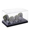 Championship Ring Display Case Box Holder Storage 4 Slot Hole Single for Football/Baseball/Basketball/Hockey/High School/Class/Graduate/College/Team/Father's Souvenir Sports Championship Ring view 1