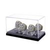 Championship Ring Display Case Box Holder Storage 4 Slot Hole Single for Football/Baseball/Basketball/Hockey/High School/Class/Graduate/College/Team/Father's Souvenir Sports Championship Ring view 2