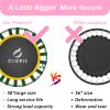 CLORIS 38in Folding Trampoline - Max Load 220lbs Rebounder Fitness Trampoline with Adjustable Foam Handle, with safty Padded Cover Best Gift (38'' Pink) view 3