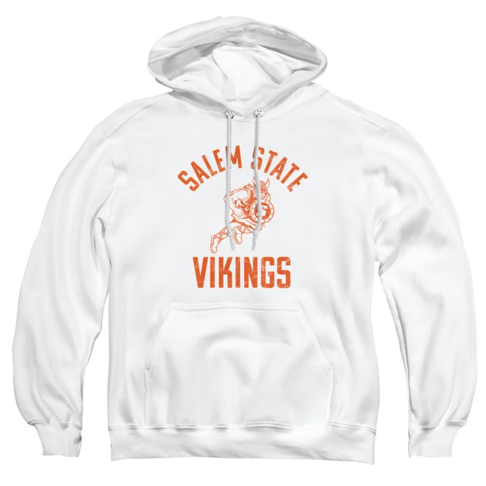 Salem State University Official One Color Logo Unisex Adult Pull-Over Hoodie, White, Large