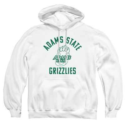 Adams State University Official One Color Logo Unisex Adult Pull-Over Hoodie, White, 3X-Large