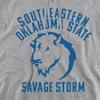 Southeastern Oklahoma State University Official One Color Logo Unisex Adult Pull-Over Hoodie, Athletic Heather, 2X-Large view 2