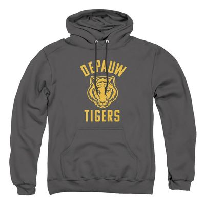 DePauw University Official One Color Logo Unisex Adult Pull-Over Hoodie, Charcoal, 2X-Large