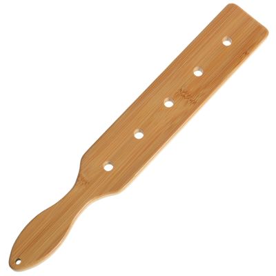 HILAZA Bamboo Wood Paddle, 14 Inch Wooden Paddle with Airflow Holes