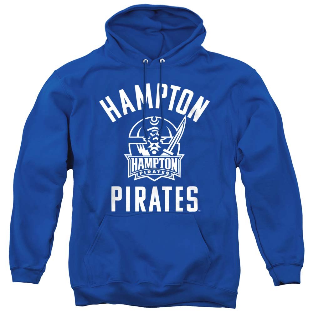 Hampton University Official One Color Logo Unisex Adult Pull-Over Hoodie, Royal Blue, 2X-Large