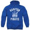 Hampton University Official One Color Logo Unisex Adult Pull-Over Hoodie, Royal Blue, 2X-Large view 1