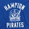 Hampton University Official One Color Logo Unisex Adult Pull-Over Hoodie, Royal Blue, 2X-Large view 2