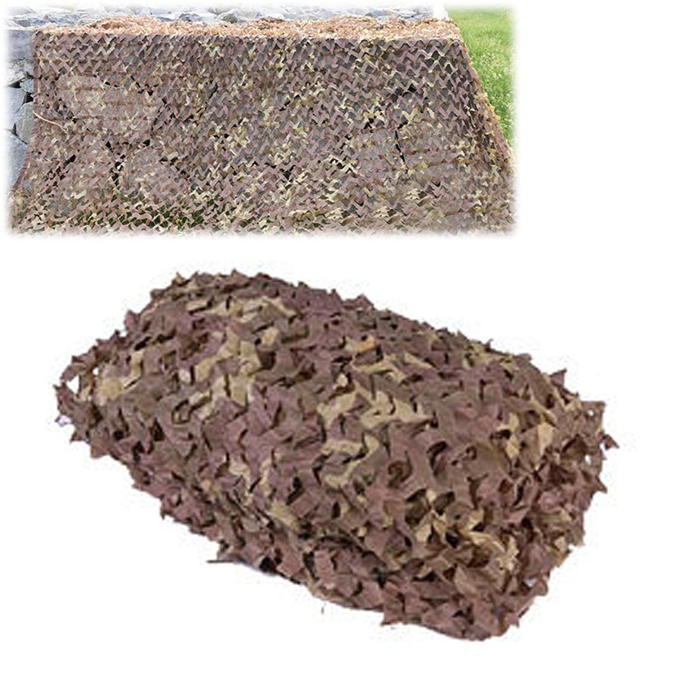 WOLWES Military Netting Camo Netting Mesh Camouflage Netting Camo Tarp with Rope Net and Loop for Hunting, Photography, Camping, Privacy, Garden, Sunshade (Color : Desert, Size : 7x9m(22.9x29.5ft))