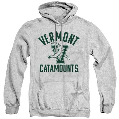 University of Vermont Official One Color Logo Unisex Adult Pull-Over Hoodie, Athletic Heather, 2X-Large